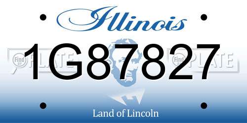 1G87827 Illinois License Plate
