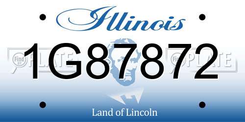 1G87872 Illinois License Plate