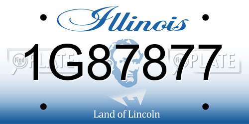 1G87877 Illinois License Plate
