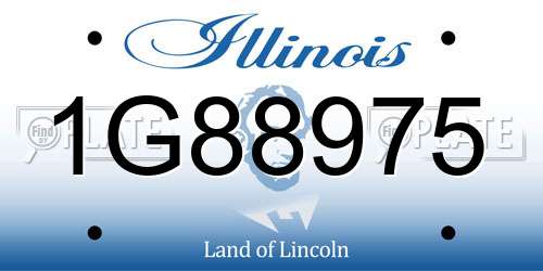 1G88975 Illinois License Plate