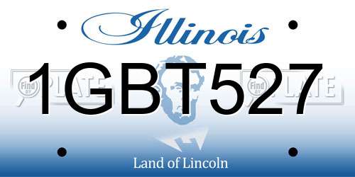 1GBT527 Illinois License Plate