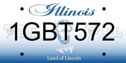 1GBT572 Illinois License Plate