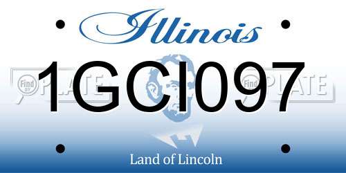 1GCI097 Illinois License Plate