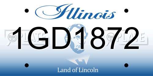 1GD1872 Illinois License Plate