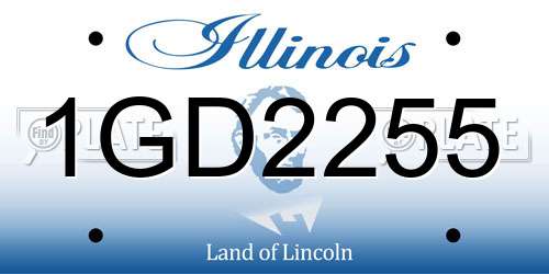 1GD2255 Illinois License Plate