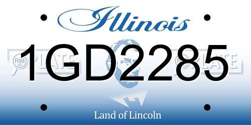 1GD2285 Illinois License Plate