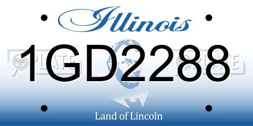 1GD2288 Illinois License Plate