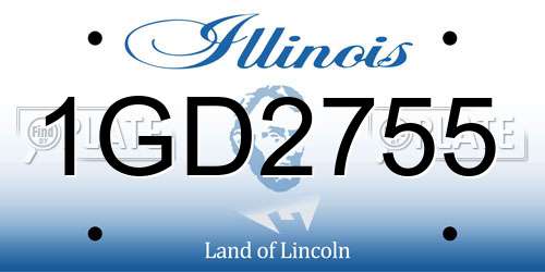 1GD2755 Illinois License Plate