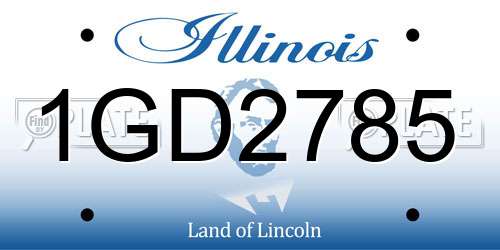 1GD2785 Illinois License Plate