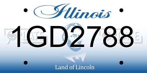 1GD2788 Illinois License Plate