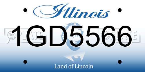1GD5566 Illinois License Plate