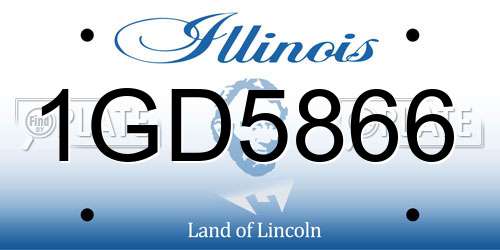1GD5866 Illinois License Plate