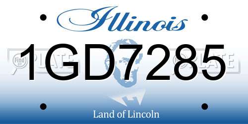1GD7285 Illinois License Plate