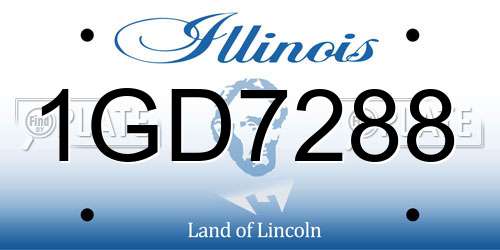 1GD7288 Illinois License Plate