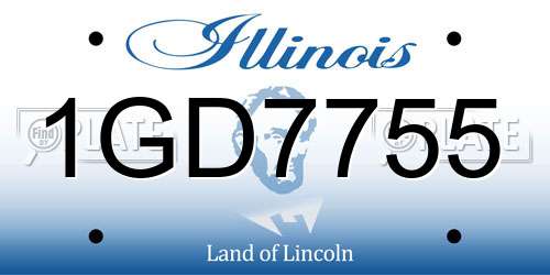 1GD7755 Illinois License Plate