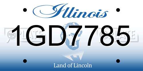 1GD7785 Illinois License Plate
