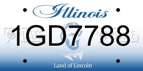 1GD7788 Illinois License Plate