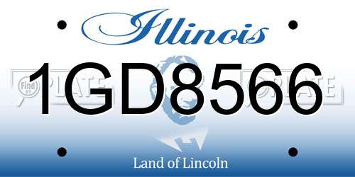 1GD8566 Illinois License Plate