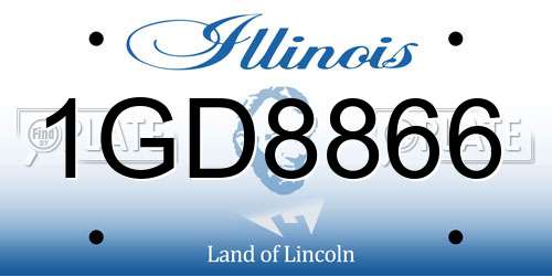 1GD8866 Illinois License Plate