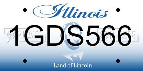 1GDS566 Illinois License Plate