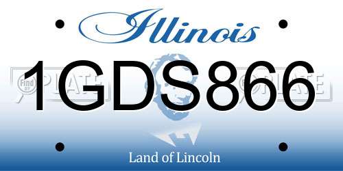 1GDS866 Illinois License Plate
