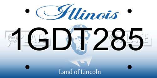 1GDT285 Illinois License Plate