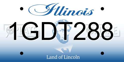 1GDT288 Illinois License Plate