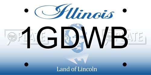 1GDWB Illinois License Plate