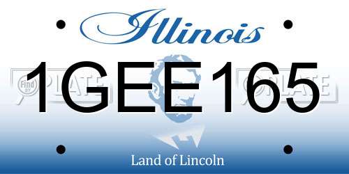 1GEE165 Illinois License Plate