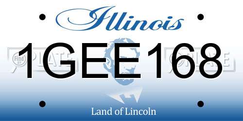 1GEE168 Illinois License Plate