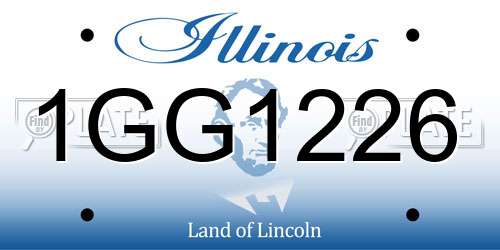 1GG1226 Illinois License Plate