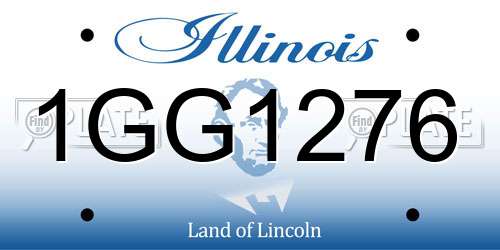 1GG1276 Illinois License Plate