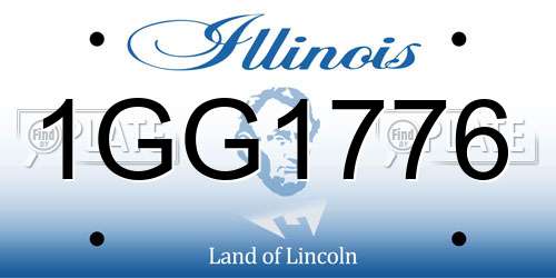 1GG1776 Illinois License Plate