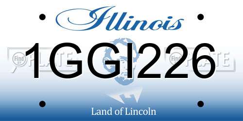 1GGI226 Illinois License Plate
