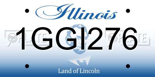 1GGI276 Illinois License Plate