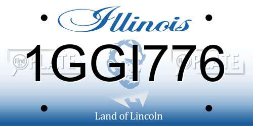 1GGI776 Illinois License Plate