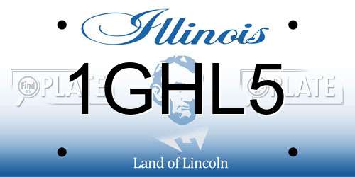 1GHL5 Illinois License Plate