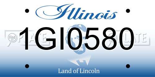 1GI0580 Illinois License Plate