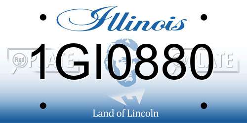 1GI0880 Illinois License Plate