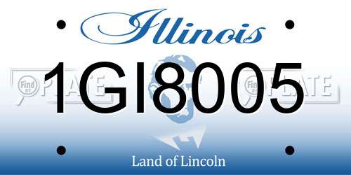 1GI8005 Illinois License Plate