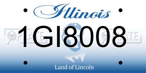 1GI8008 Illinois License Plate