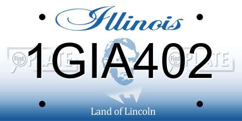 1GIA402 Illinois License Plate