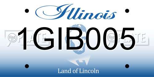1GIB005 Illinois License Plate