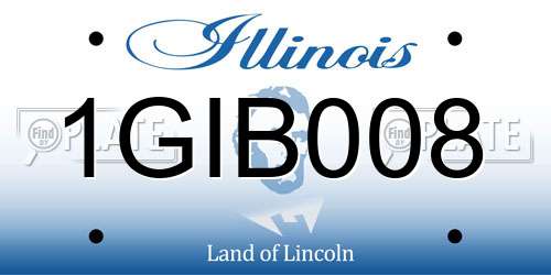 1GIB008 Illinois License Plate