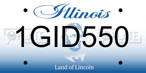 1GID550 Illinois License Plate