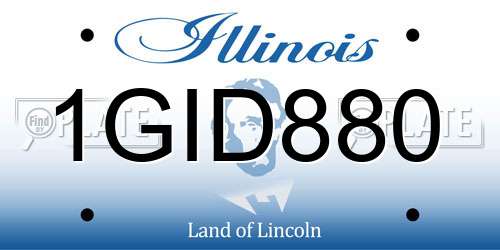 1GID880 Illinois License Plate