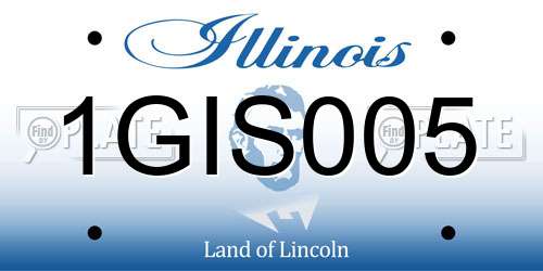 1GIS005 Illinois License Plate