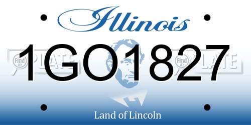 1GO1827 Illinois License Plate