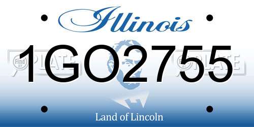 1GO2755 Illinois License Plate