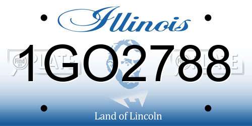 1GO2788 Illinois License Plate